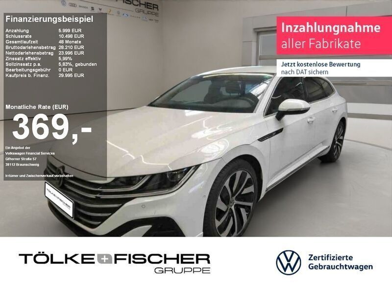 Weiß Gebraucht 2021 VW Arteon R-line Limousine | 29.619 € (Etwas zu teuer) - Bild 1/2