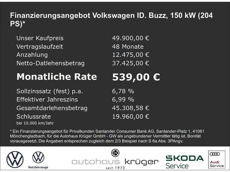 Gebraucht VW ID. Buzz Pro 150 kW (204 PS) 2023 Schwarz Van / Kleinbus