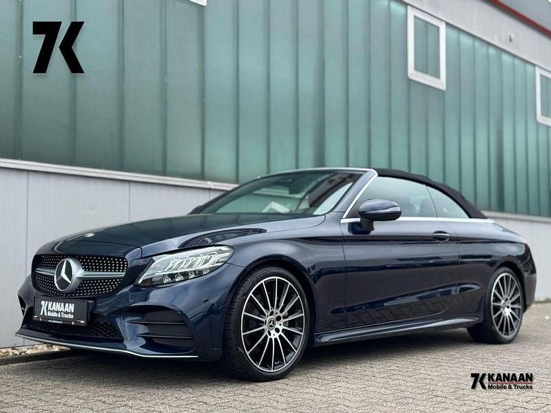 Blau Gebraucht 2020 Mercedes C220 AMG line Cabrio | 28.500 € (Fairer Preis) - Bild 1/3