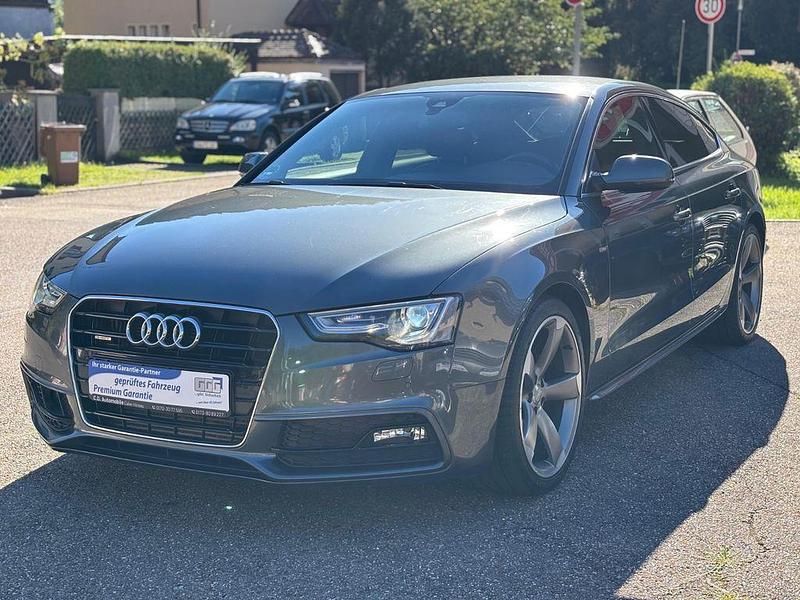 Grau Gebraucht 2014 Audi A5 Sportback S-Line Kleinwagen | 13.999 € (Guter Preis) - Bild 1/4