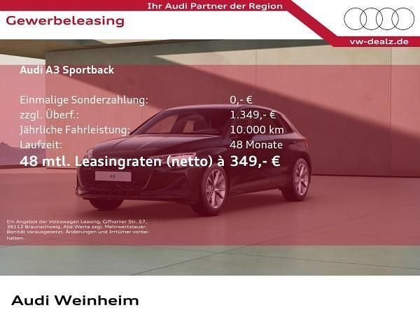 Schwarz (brillantschwarz) Neu 2025 Audi A3 Sportback e-tron Ambiente Limousine | 41.989 € (Fairer Preis) - Bild 1/4