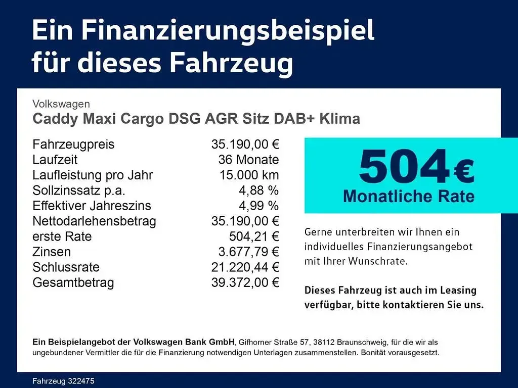 Gebraucht VW Caddy Maxi 122 PS (89 kW) 2025 Pure grey Van / Kleinbus