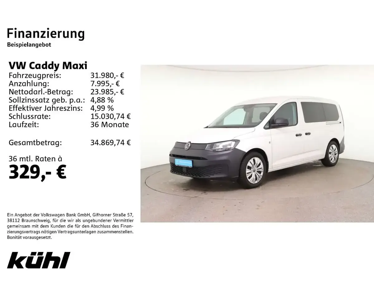 Second-hand VW Caddy 102 CP (75 kW) 2024 Alb Monovolum