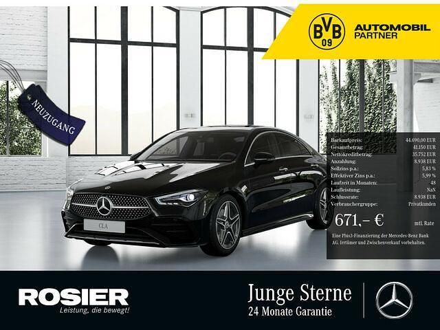 Schwarz / kosmosschwarz (metallic) Gebraucht 2024 Mercedes CLA220 AMG Limousine | 44.690 € (Etwas zu teuer) - Bild 1/2