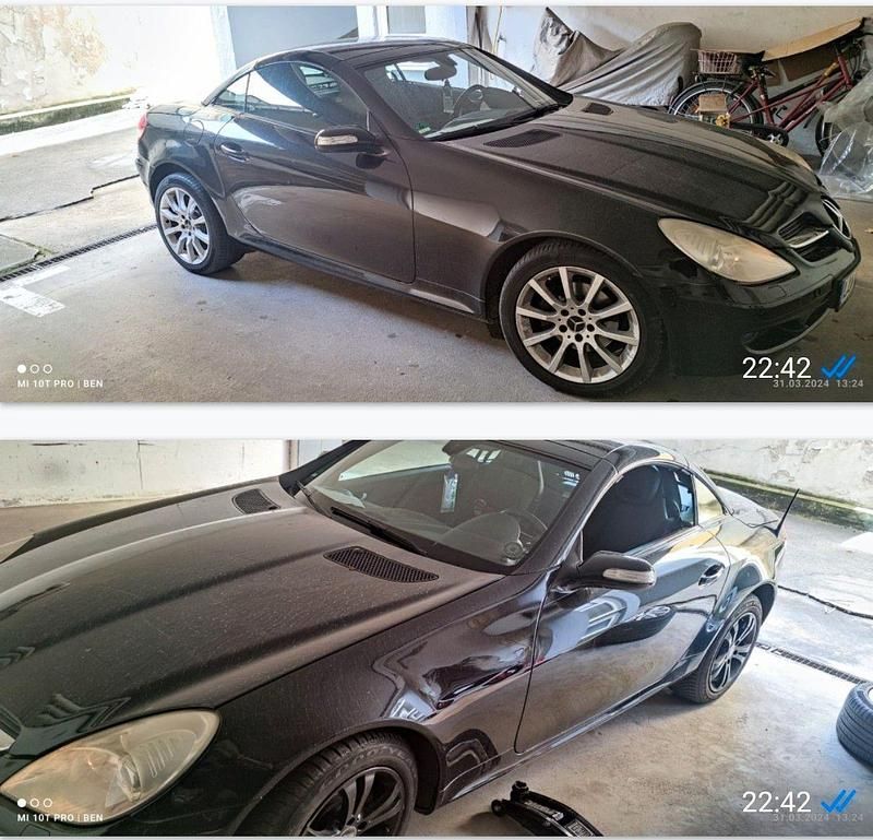 Schwarz Gebraucht 2007 Mercedes SLK200 Cabrio | 7.900 € (Guter Preis) - Bild 1/1