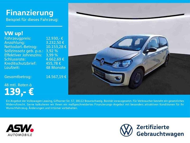 Gebraucht VW up! Active 65 PS (47 kW) 2023 Tungsten silver metallic Kleinwagen