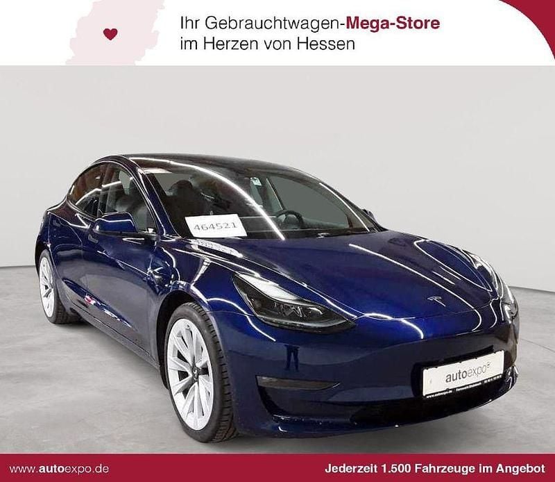 Deep blue metallic Gebraucht 2022 Tesla Model 3 Limousine | 28.790 € (Superpreis) - Bild 1/4
