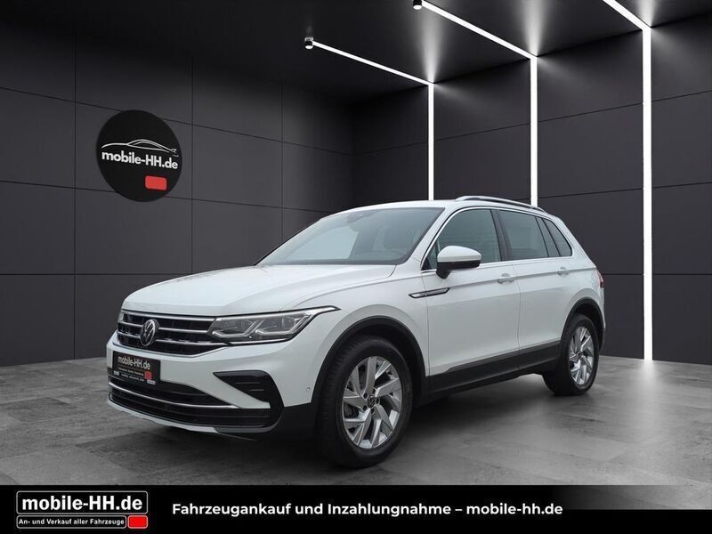 Pure white Gebraucht 2021 VW Tiguan Elegance SUV | 27.990 € (Teuer) - Bild 1/4
