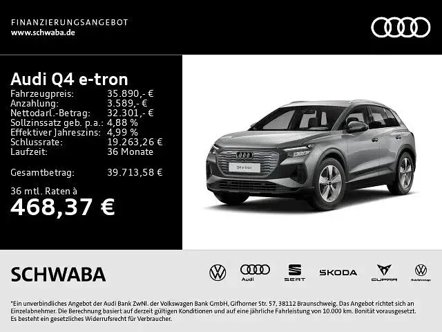 Usata Audi Q4 e-tron 150 kW (204 CV) 2023 Grigio SUV