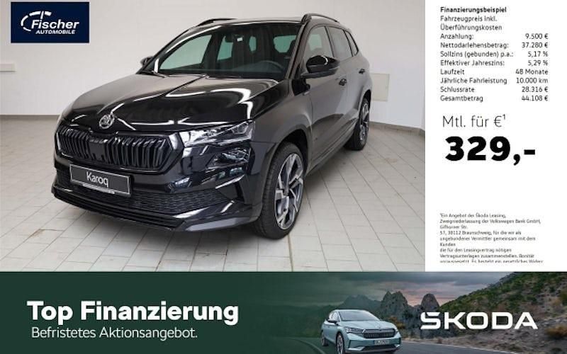 Schwarz Neu 2025 Skoda Karoq SportLine SUV | 46.780 € - Bild 1/4