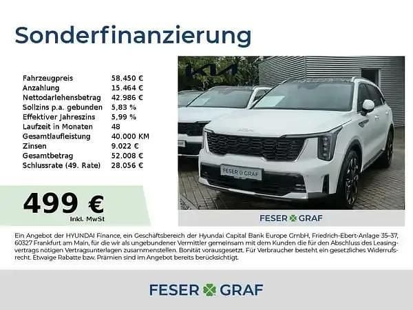 Snow white pearl Neu 2025 Kia Sorento SUV | 57.850 € (Fairer Preis) - Bild 1/4
