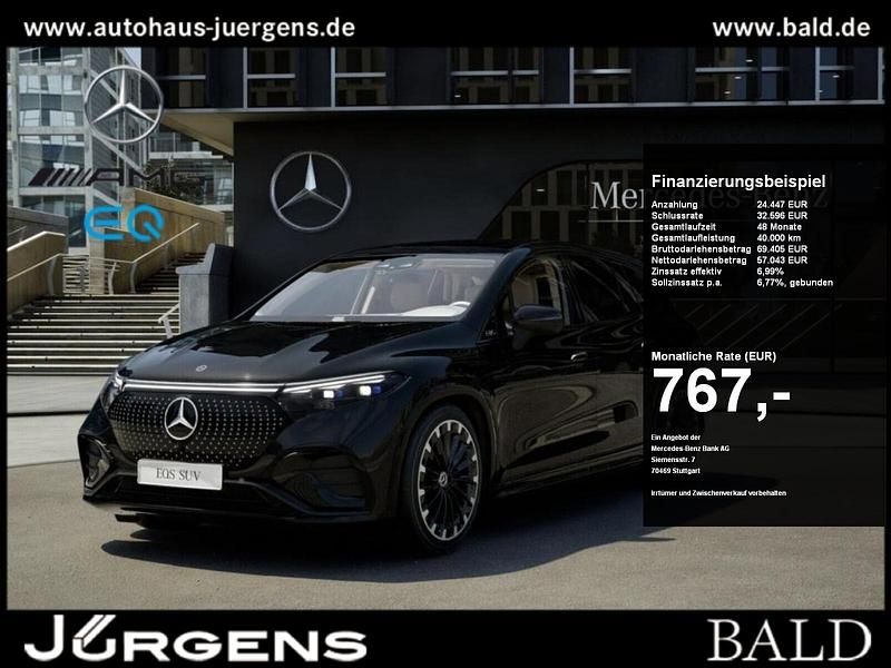 Schwarz metalliclack obsidians Gebraucht 2023 Mercedes EQS450+ AMG SUV | 81.480 € (Fairer Preis) - Bild 1/4