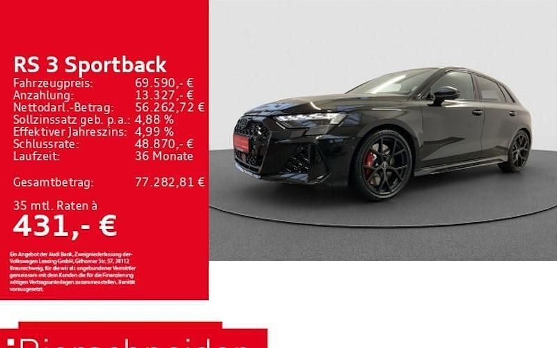 Schwarz Gebraucht 2025 Audi RS3 Sportback Ambiente Kleinwagen | 69.590 € (Guter Preis) - Bild 1/4