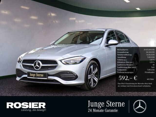 Silber / hightechsilber Gebraucht 2024 Mercedes C200 Advanced Plus Limousine | 39.453 € (Guter Preis) - Bild 1/4