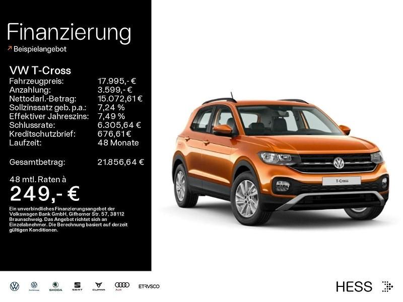 Gebraucht VW T-Cross Life 116 PS (85 kW) 2019 Orange SUV