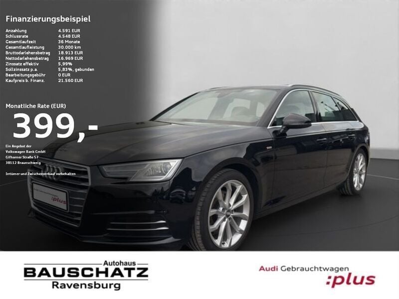 Brillantschwarz Gebraucht 2018 Audi A4 Sport Kombi | 20.810 € (Fairer Preis) - Bild 1/4