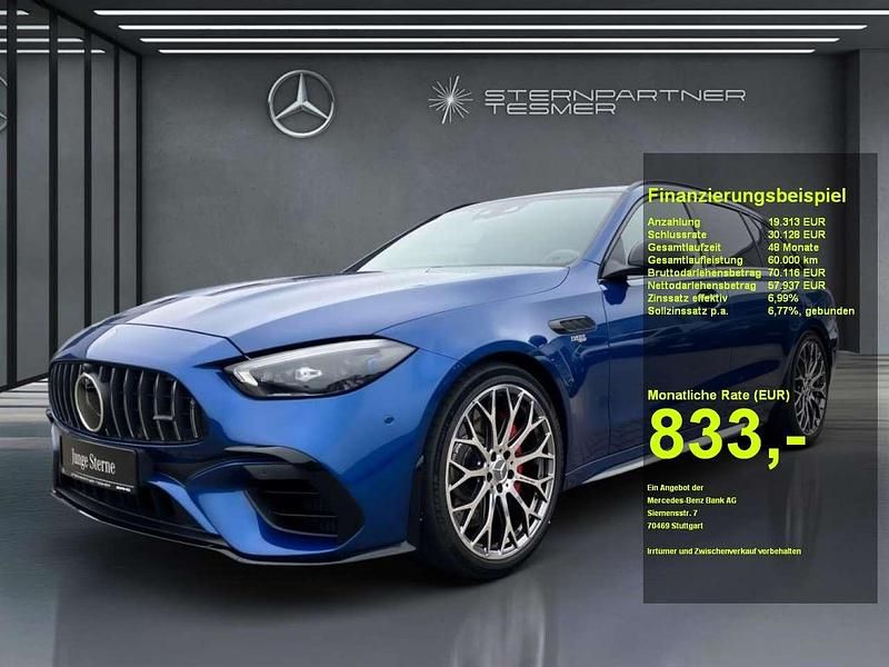 Metalliclack spektralblau Gebraucht 2023 Mercedes C63 AMG AMG Kombi | 76.450 € (Fairer Preis) - Bild 1/3