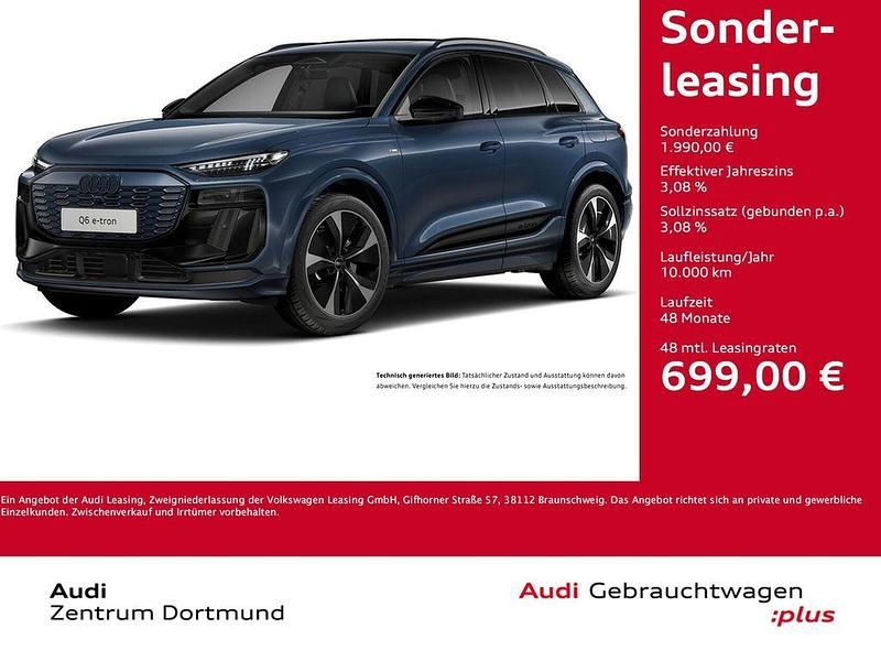 Plasmablau metallic Gebraucht 2025 Audi Q6 e-tron Ambiente SUV | 68.866 € (Etwas zu teuer) - Bild 1/3