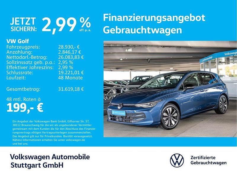 Anemonenblau metallic Gebraucht 2025 VW Golf VIII Goal Limousine | 28.930 € (Guter Preis) - Bild 1/4