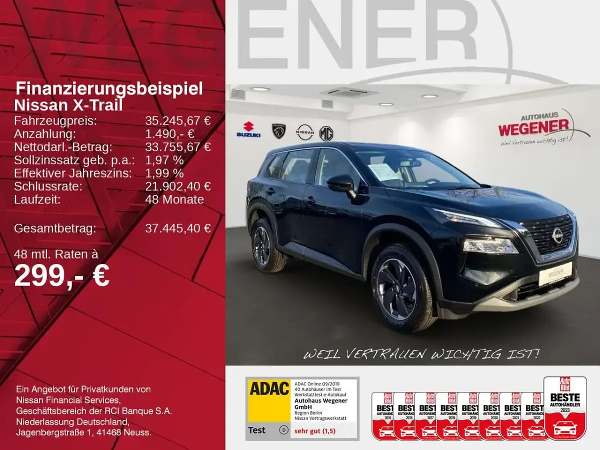 Neu Nissan X-Trail Acenta 163 PS (119 kW) 2025 Diamond black SUV