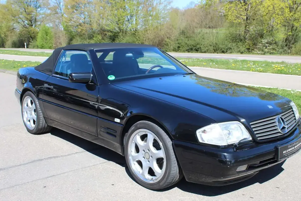 Gebraucht Mercedes SL500 320 PS (235 kW) 1998 Obsidianschwarzmetallic Cabrio