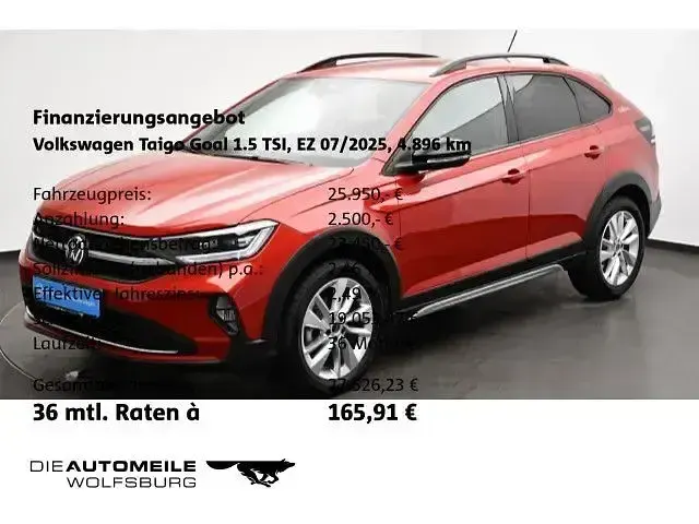 Gebraucht VW Taigo Goal 150 PS (110 kW) 2025 Kings red metallic (metallic) SUV