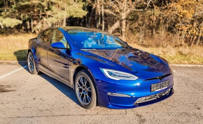 Blau Gebraucht 2021 Tesla Model S Kleinwagen | 41.999 € (Fairer Preis) - Bild 1/4