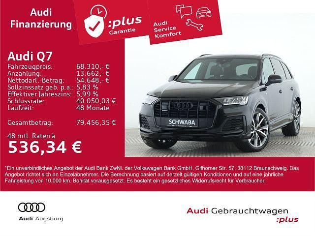 Mythosschwarz metallic Gebraucht 2023 Audi Q7 S-Line SUV | 68.310 € (Fairer Preis) - Bild 1/4