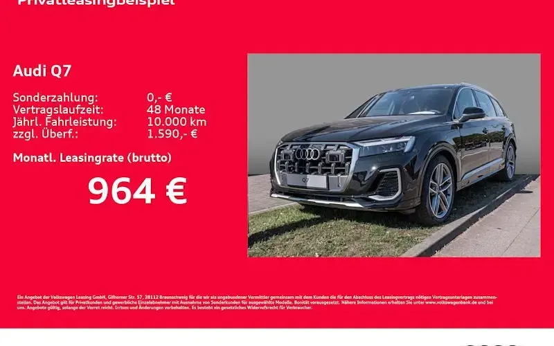 Neu Audi Q7 Ambiente 394 PS (289 kW) 2025 Schwarz SUV