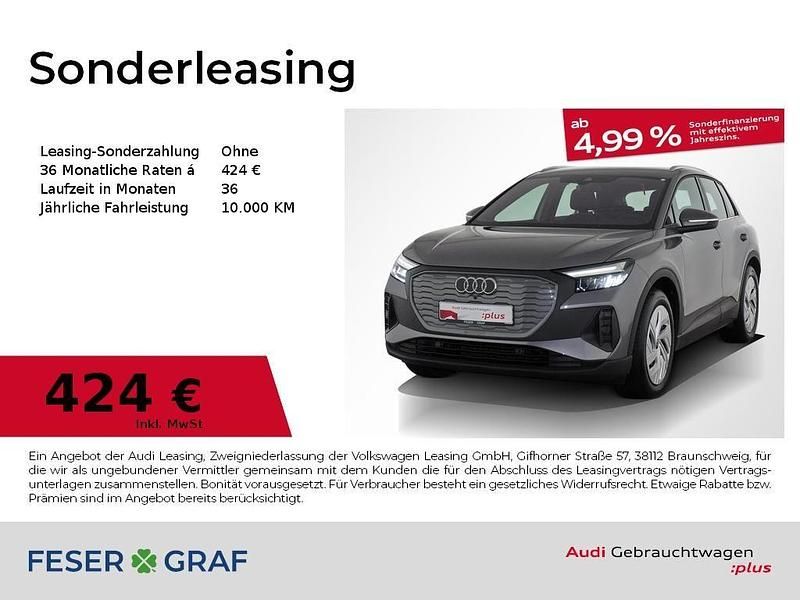 Taifungrau metallic Gebraucht 2024 Audi Q4 e-tron Ambiente SUV | 41.990 € (Fairer Preis) - Bild 1/4
