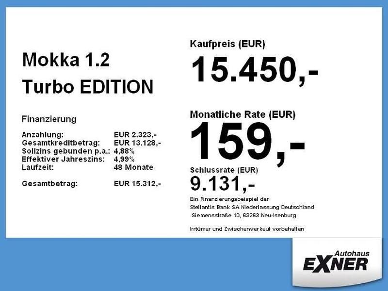 Gebraucht Opel Mokka Edition 101 PS (74 kW) 2023 Diamant schwarz SUV