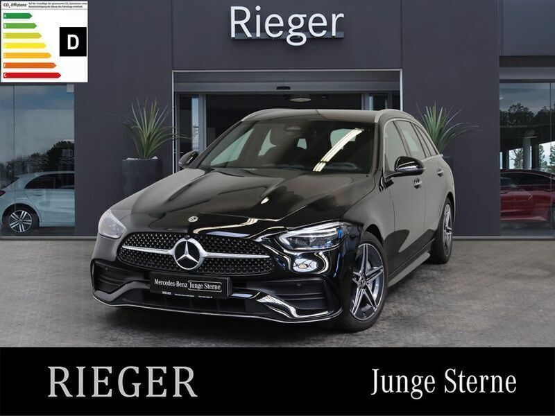 Schwarz Gebraucht 2023 Mercedes C220 AMG Kombi | 38.899 € (Superpreis) - Bild 1/4