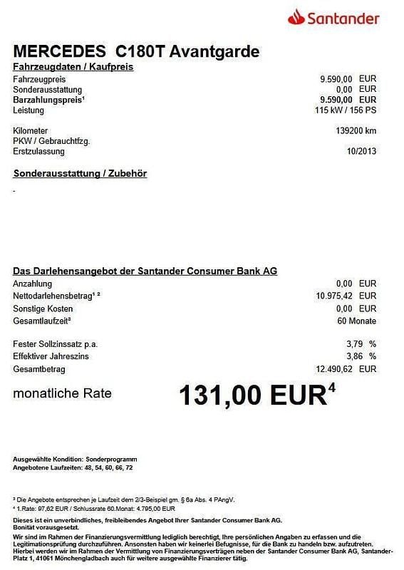 Gebraucht Mercedes C180 Avantgarde 156 PS (114 kW) 2013 Silber Kombi