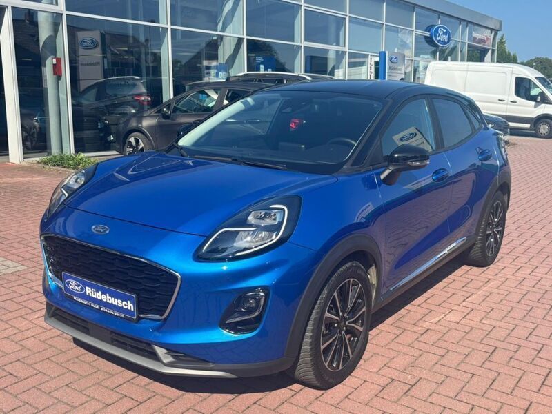 Dynamicblau metallic Gebraucht 2021 Ford Puma Titanium X SUV | 19.990 € (Guter Preis) - Bild 1/4