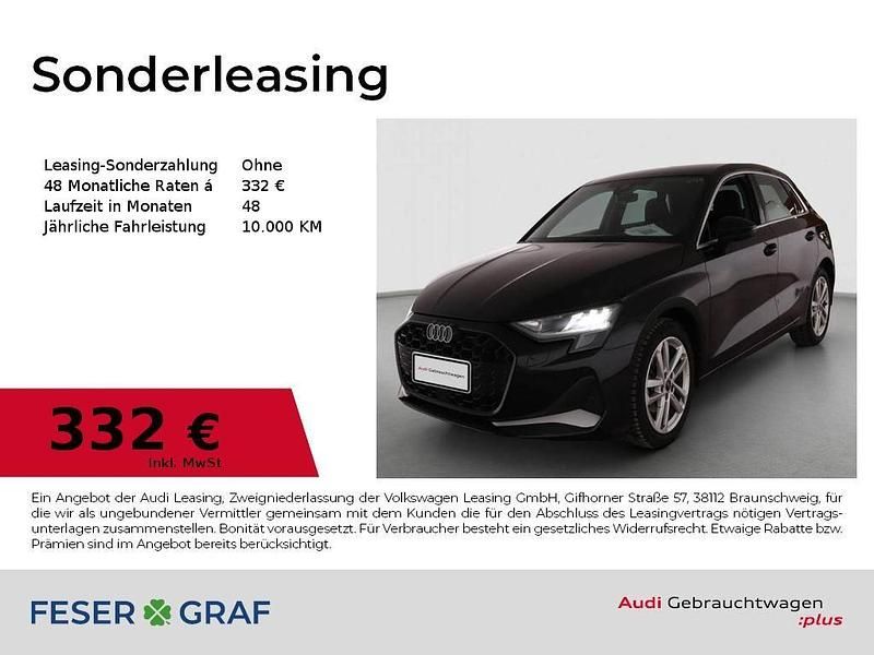 Mythosschwarz metallic Gebraucht 2025 Audi A3 Ambiente Limousine | 33.990 € (Guter Preis) - Bild 1/4