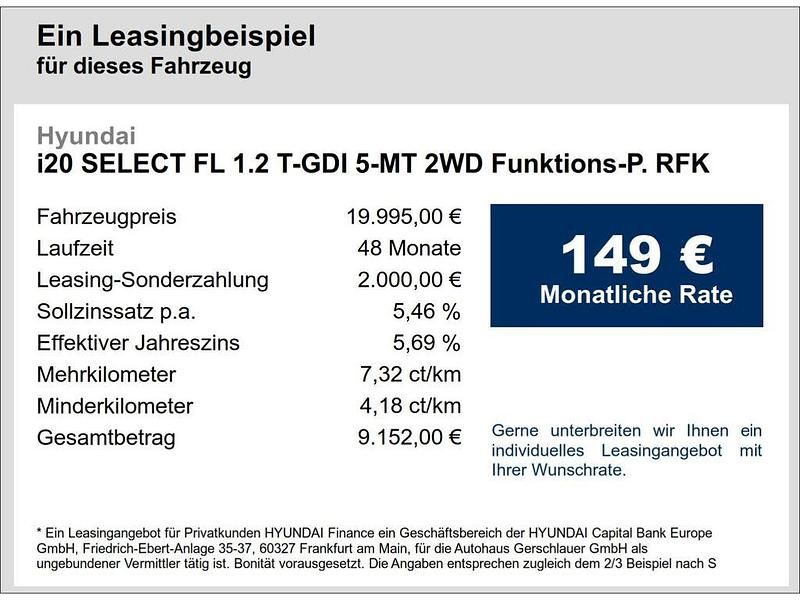 Weiss Neu 2025 Hyundai i20 Select Limousine | 19.995 € (Fairer Preis) - Bild 1/1