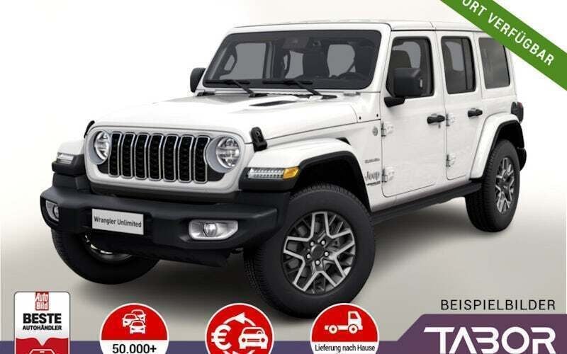 Bright white Neu 2025 Jeep Wrangler Sahara SUV | 56.731 € (Superpreis) - Bild 1/4