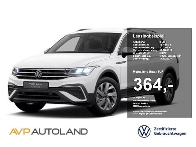 Pure white Gebraucht 2024 VW Tiguan Allspace Life SUV | 32.790 € (Superpreis) - Bild 1/4
