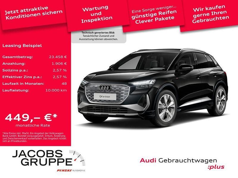 Schwarz Gebraucht 2025 Audi Q4 e-tron S-Line SUV | 48.440 € (Etwas zu teuer) - Bild 1/4