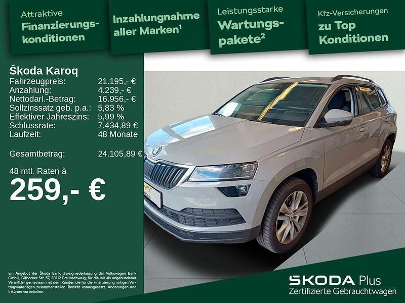 Stahlgrau Gebraucht 2020 Skoda Karoq Style SUV | 21.195 € (Fairer Preis) - Bild 1/4