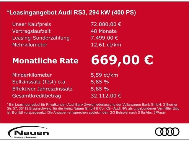 Gebraucht Audi RS3 Sport 400 PS (294 kW) 2025 Blau Limousine