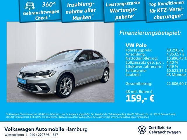 Reflexsilber metallic (metallic) Gebraucht 2022 VW Polo Style Limousine | 20.250 € (Fairer Preis) - Bild 1/3