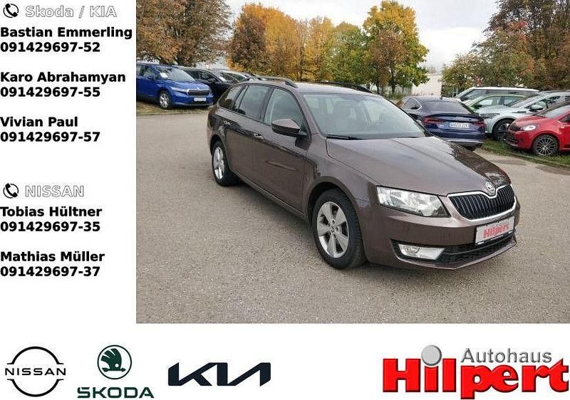 Topazbraun metallic (metallic) Gebraucht 2013 Skoda Octavia Elegance Kombi | 11.440 € (Etwas zu teuer) - Bild 1/4