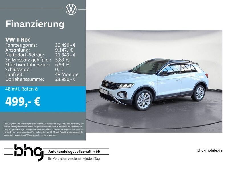 Weiß Gebraucht 2024 VW T-Roc Life SUV | 29.520 € (Superpreis) - Bild 1/4