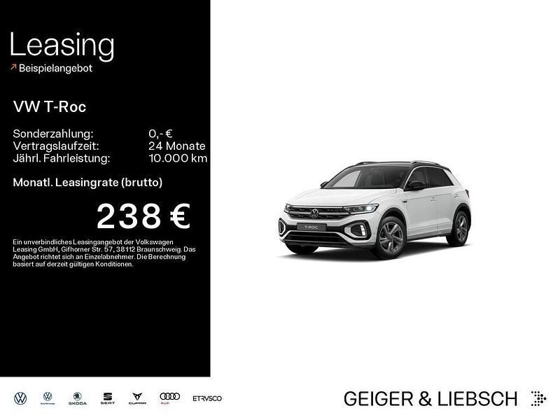 Gebraucht VW T-Roc Style 150 PS (110 kW) 2024 Pure white/schwarz SUV
