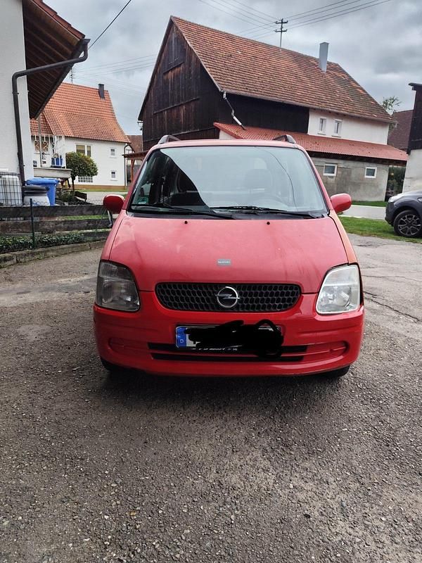 Rot Gebraucht 2000 Opel Agila Kleinwagen | 300 € (Superpreis) - Bild 1/4