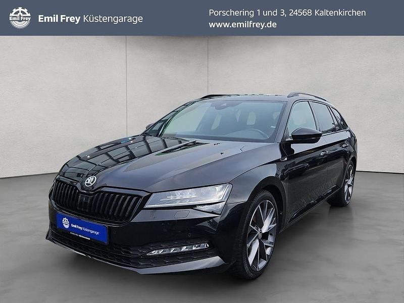 Schwarz Gebraucht 2021 Skoda Superb SportLine Kombi | 35.950 € (Teuer) - Bild 1/4