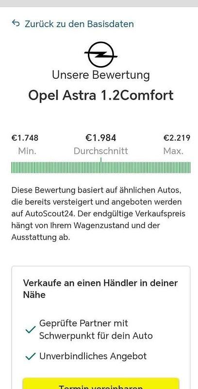 Rot Gebraucht 2000 Opel Astra Comfort Limousine | 800 € (Guter Preis) - Bild 1/4