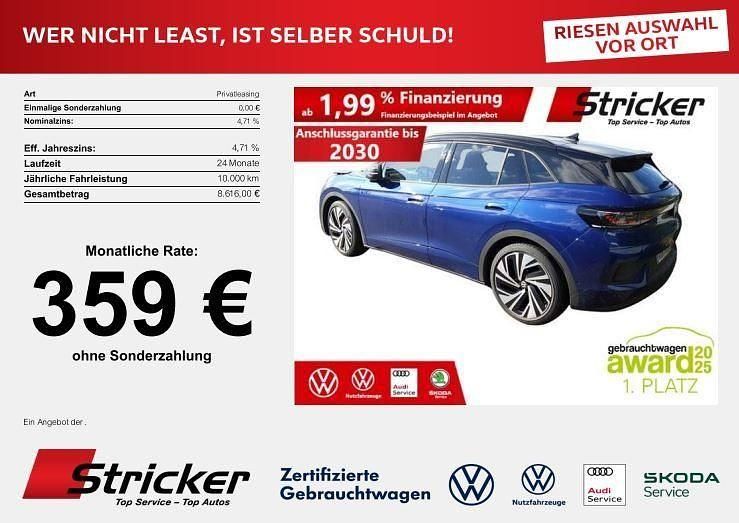 Blue dusk metallic (metallic) Gebraucht 2024 VW ID.4 GTX SUV | 41.949 € (Guter Preis) - Bild 1/3