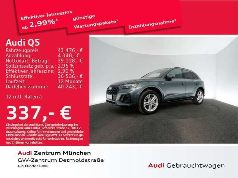 Daytonagrau perleffekt Gebraucht 2023 Audi Q5 S-Line SUV | 44.284 € (Guter Preis) - Bild 1/2